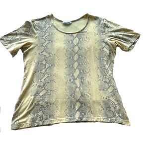 Gerry Weber Stretchy Snake Print Top | Size L | Soft & Chic